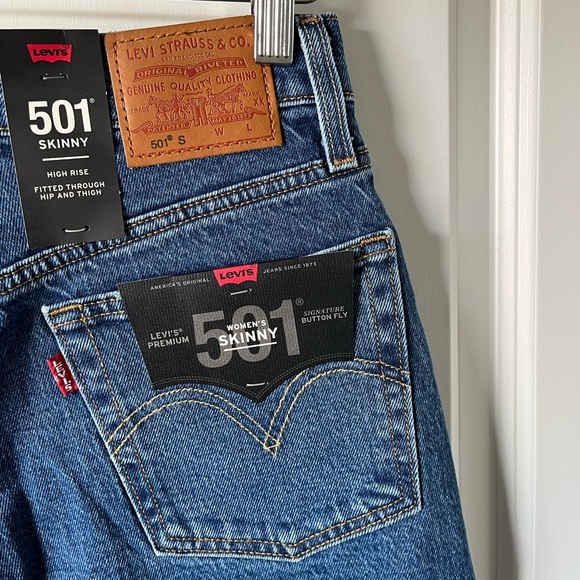 SALE! ⭐️ Levi’s 501 skinny high rise jean in Jive might moves - dark wash - Picture 11 of 12